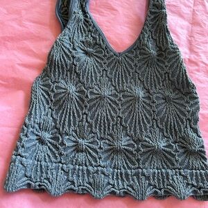Elegant Textured Women's crop fitted Tank Top